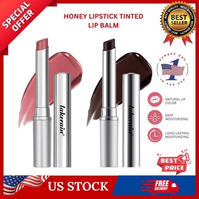 Honey Noir - Black Honey Lipstick for Women, Natural Glossy Pink Lips Balm, Nour