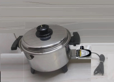 Kitchen Craft Royal Queen 5 Qt Electric Dutch Oven Oil Core Stainless Cooker Lid