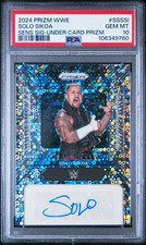 2024 Prizm WWE Sensational Signatures Solo Sikoa #SS-SSI Under Card Auto PSA 10
