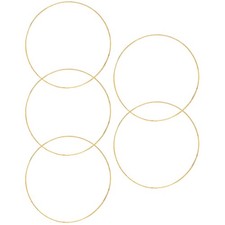 5 Pcs Golden Metal Crafting Rings for Dream Catcher DIY and Wall Hanging Decor