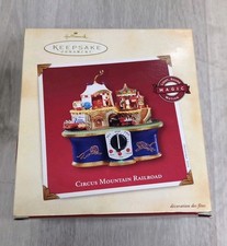 Hallmark Magic Ornament. Light, Motion, Sound. Circus Mountain Railroad NIB