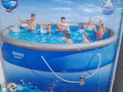 Bestway Fast Set Quick Up Swimming Pool Ø 457x84 +Pumpe Filter NEU OVP
