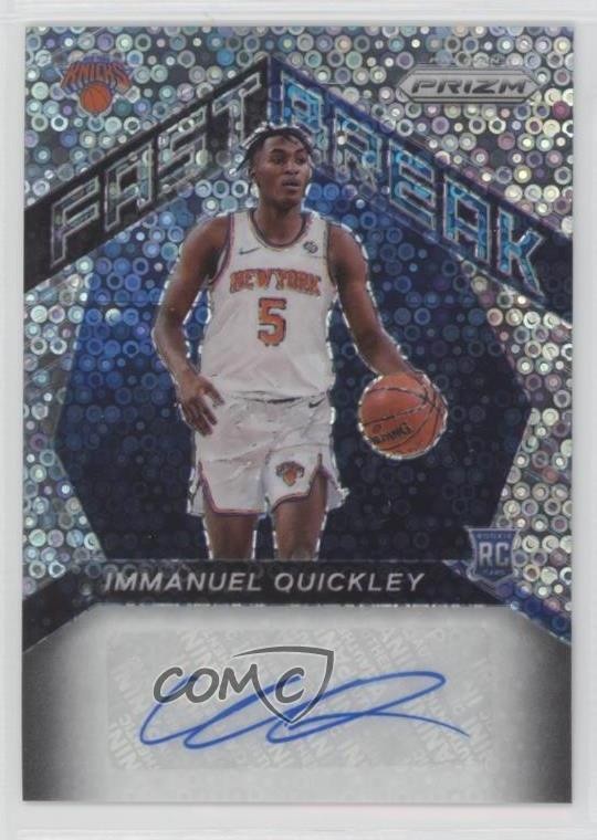 2020-21 Panini Prizm Fast Break Rookie Immanuel Quickley #FR-IQK Auto RC 1pw3