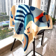 100 Twill Silk Scarf Square Shawl Bandanna 65X65cm horse Print Neckerchief new
