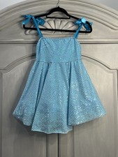 Art Stone Dancewear Blue Shimmer Girls Dance Costume Size Large 063786