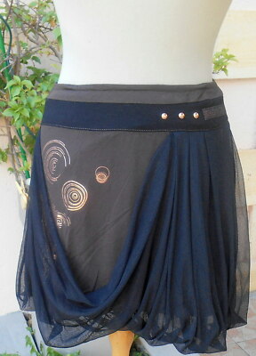 Jupe LMV (La Mode Est à Vous) Taille 38 - Noir - Occasion Très Bon état - Style Boule