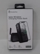PhunkeeTree 10,000 mAh Battery 20 Watt Fast Solar Wireless Charging Power Bank