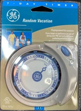 Random Vacation 7 Day Timer GE Light Easy SET Security Plug In Preprogrammed