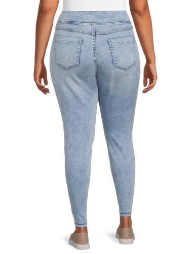 Terra & Sky Women's Plus Size Jeggings Light Wash Size 4X ( 28W 30W ) - Picture 3 of 5