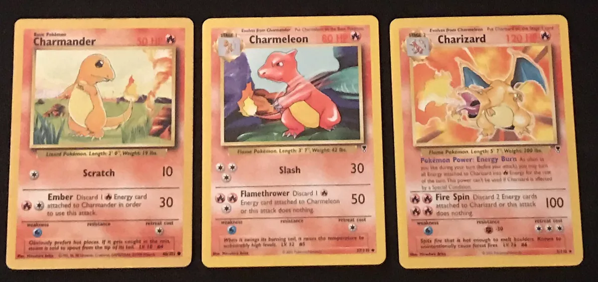 Kit Carta Pokémon Charmander Charmeleon Charizard