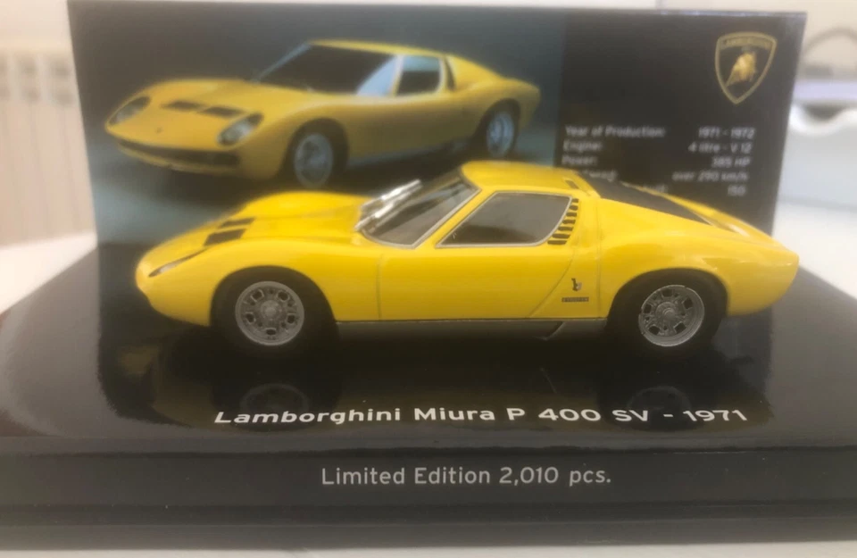 Minichamps 1:43 Lamborghini Miura P400 SV 1971 - Gialla - Edizione Limitata - Immagine 3 di 4