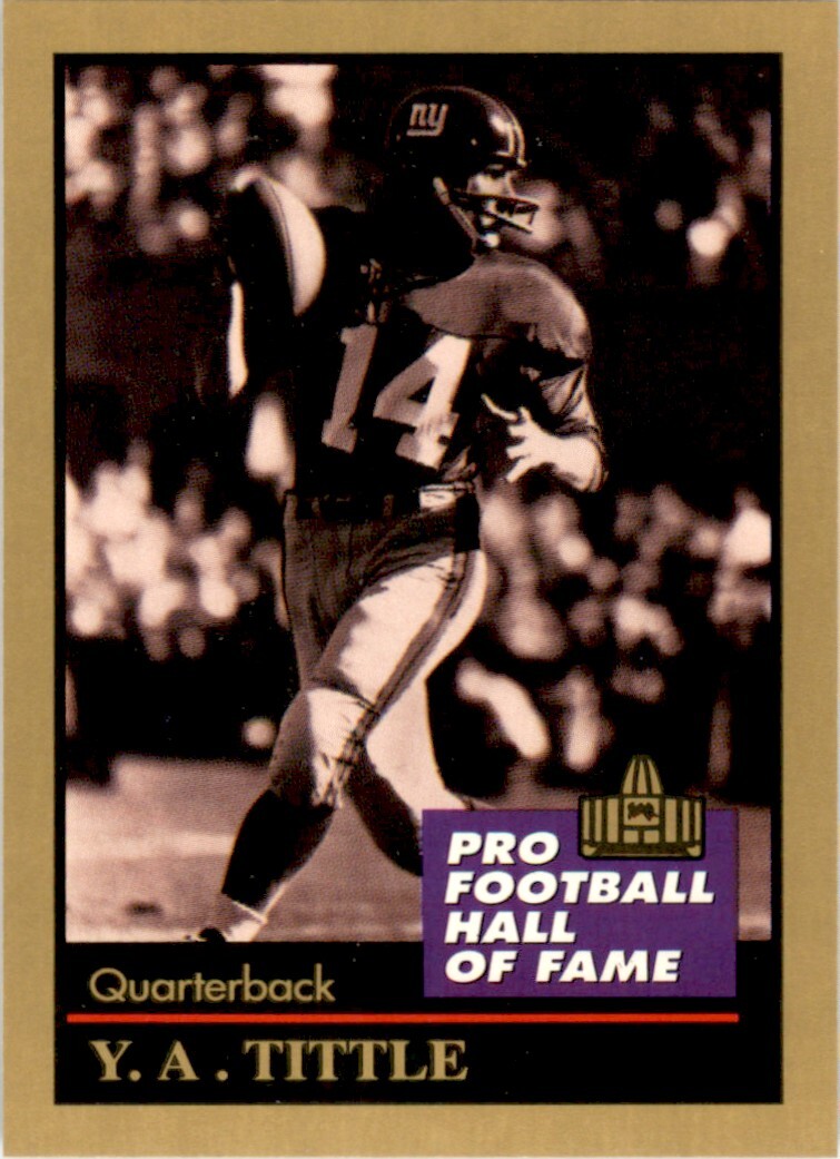 1991 ENOR Pro Football HOF #138 Y.A. Tittle New York Giants