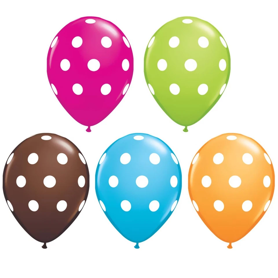 LARGE GOLD BLACK BALLOONS POLKA DOT 12"inch MULTI Party Birthday Wedding baloons - Image 2 of 2