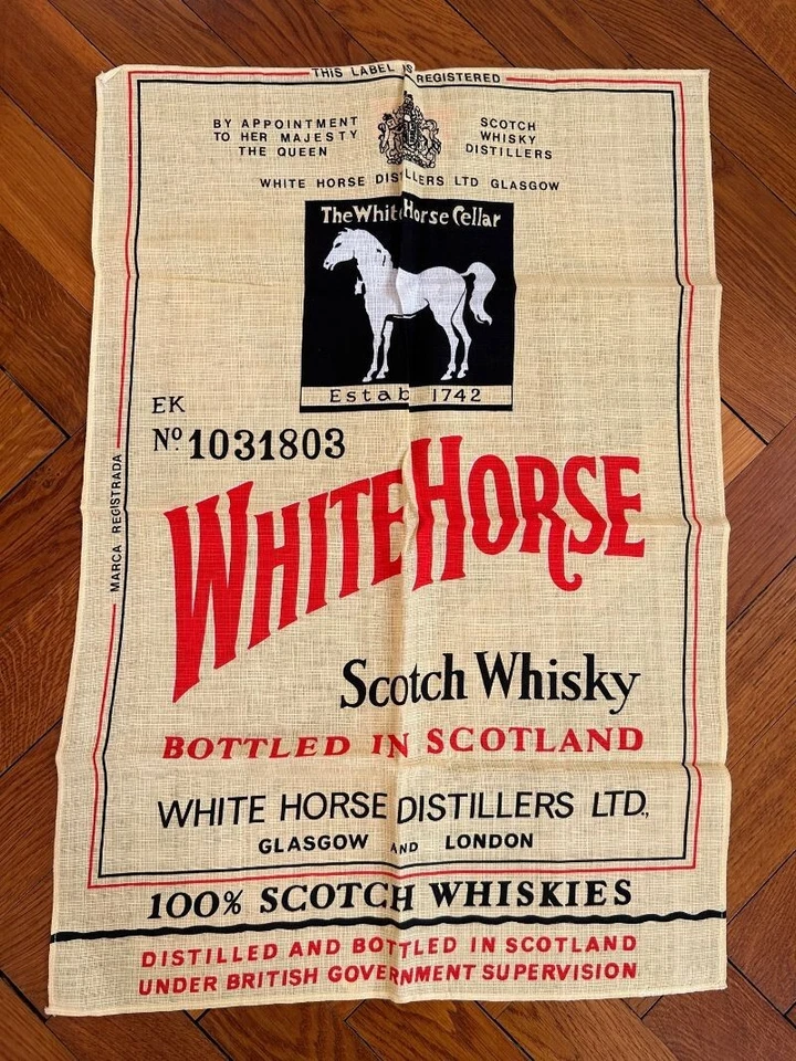 6 x torchons de bar publicitaires Scotch Whisky White Horse - Photo 1/1