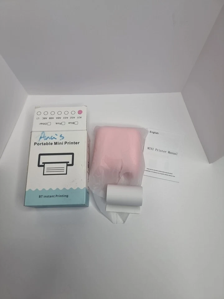 Portable Mini Printer- BT instant Printing - Pink  (2C2) - Image 3 of 4