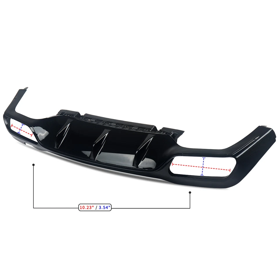 For Mercedes Benz W213 E400 E450 2016-20 A Style Rear Diffuser Lip Gloss Black Foto 2 de 4