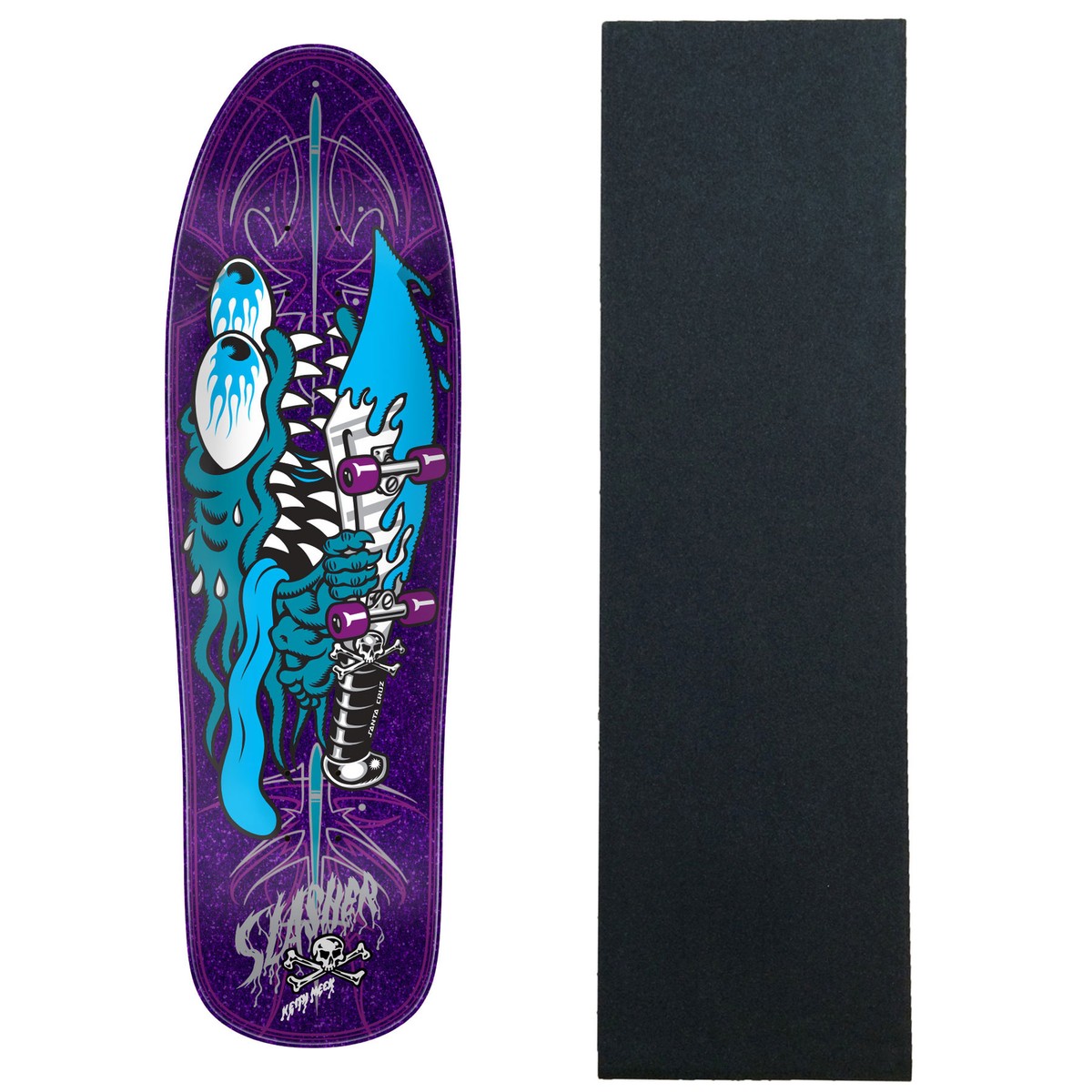 SANTA CRUZ MEEK  SLASHER SHAPED スケートデッキ Santa Cruz Meek Slasher Shaped Deck Shaped and Cruiser at