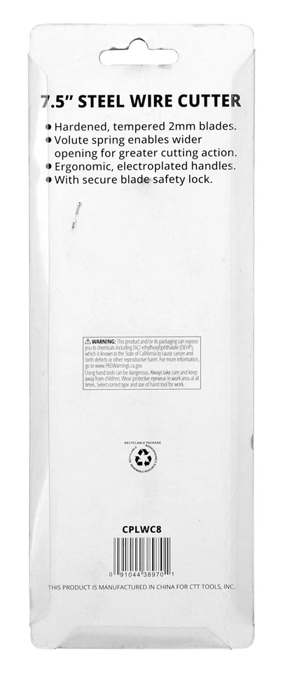 Cortador de alambre de acero Cal-Hawk de 7,5" Foto 3 de 3