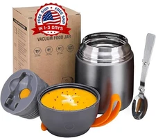 Termos Para Comida Grande 17 Oz Caliente Calentador De Portatil Acero Inoxidable