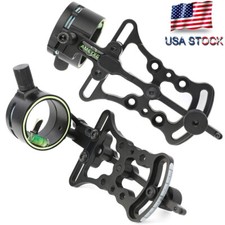 Compound Bow Sight 1 Pin Archery Hunting Single Pin 0.019" Adjustable RH