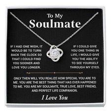 To My Soulmate Necklace Gift For Girlfriend Wife Birthday Gifts Christmas Gifts 