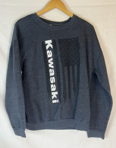 Vintage Kawasaki Sweatshirt Herren Medium? Flag Grafik schwerer Pullover - Bild 1 von 5