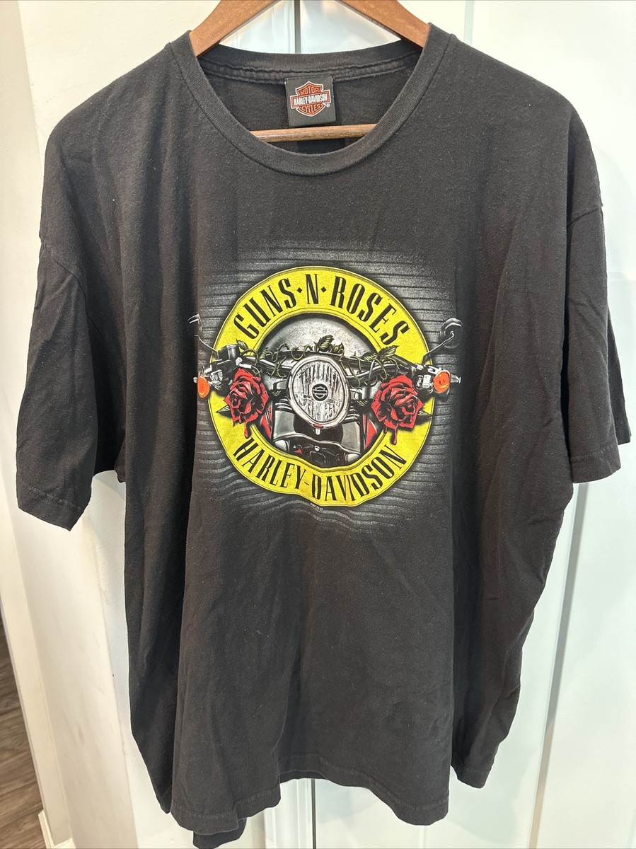 Guns And Roses Harley Davidson Shirt Mens XXL Black 2XL Guns And Roses Harley Davidson Shirt Mens XXL Black 2XL