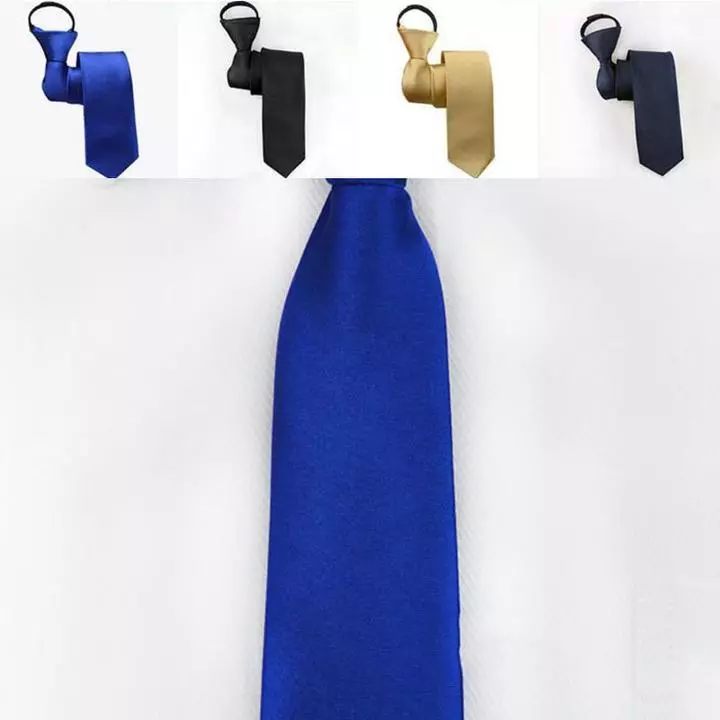 Mens Kids Fashion Necktie Zipper Casual Wedding Business Formal Tie 5 48cm