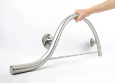 30-inch Designer Curved/Waved Bathroom Shower Grab Bar with 
