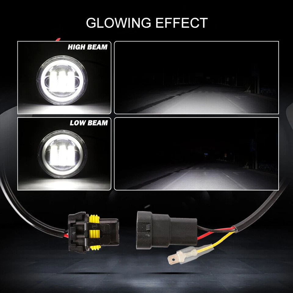 LED Fog Passing Turn Signal Light Bar For Harley Touring Electra Glide Road King - Image 4 of 4