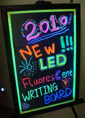 LED Message Writing Board, 15 x 22 Illuminated Erasable Neon Menu Board  Sign