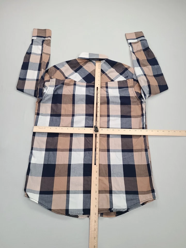 Coastal Shirt Mens Medium Brown Button Up Dress Pearl Snap Casual Stylish - Image 3 of 4