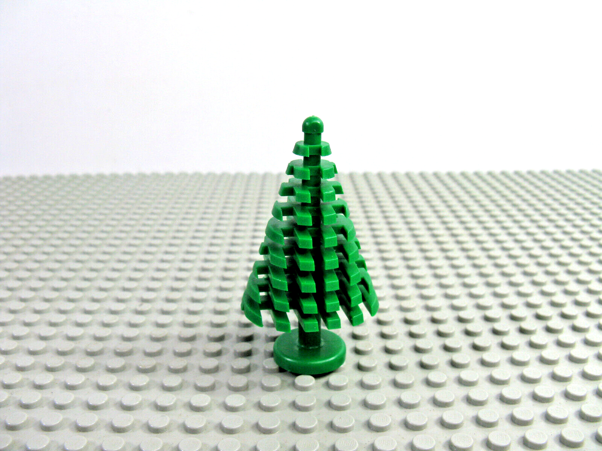 1980s LEGO Green Pine 4 x 4 x 6 2/3 6cm Tall Tree Plant 6054 1472