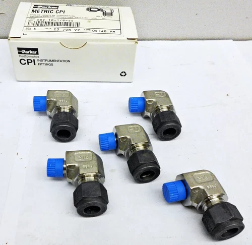 Parker CBZ 10-1/8-SS Fluid Connectors Lot of 5 Pieces 30038ELS