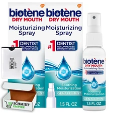 Biotene Dry Mouth Moisturizing Spray, Alcohol-Free Breath Fresheners Spray, 2pk