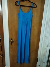 Calvin Klein Dress Size 6 Blue Women's Sleeveless Maxi Sheath Tank Sleeveless 