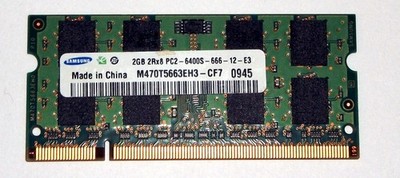 2 GB DDR2 RAM 200-pin SO-DIMM 2Rx8 PC2-6400S    'Samsung M470T5663EH3-CF7'
