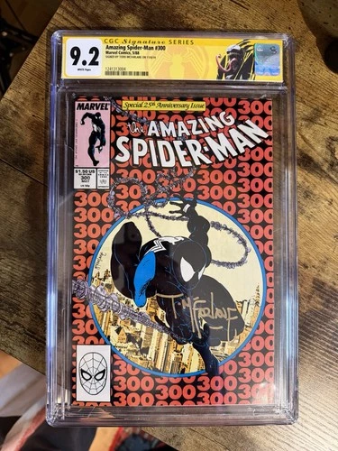 SIGNED! Amazing Spider-Man #300 CGC 9.2 Signed Todd McFarlane White Pages 1988