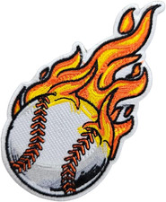 3.5" Embroidered Baseball Iron on Patch  Decorative Sports Baseball Applique Ir