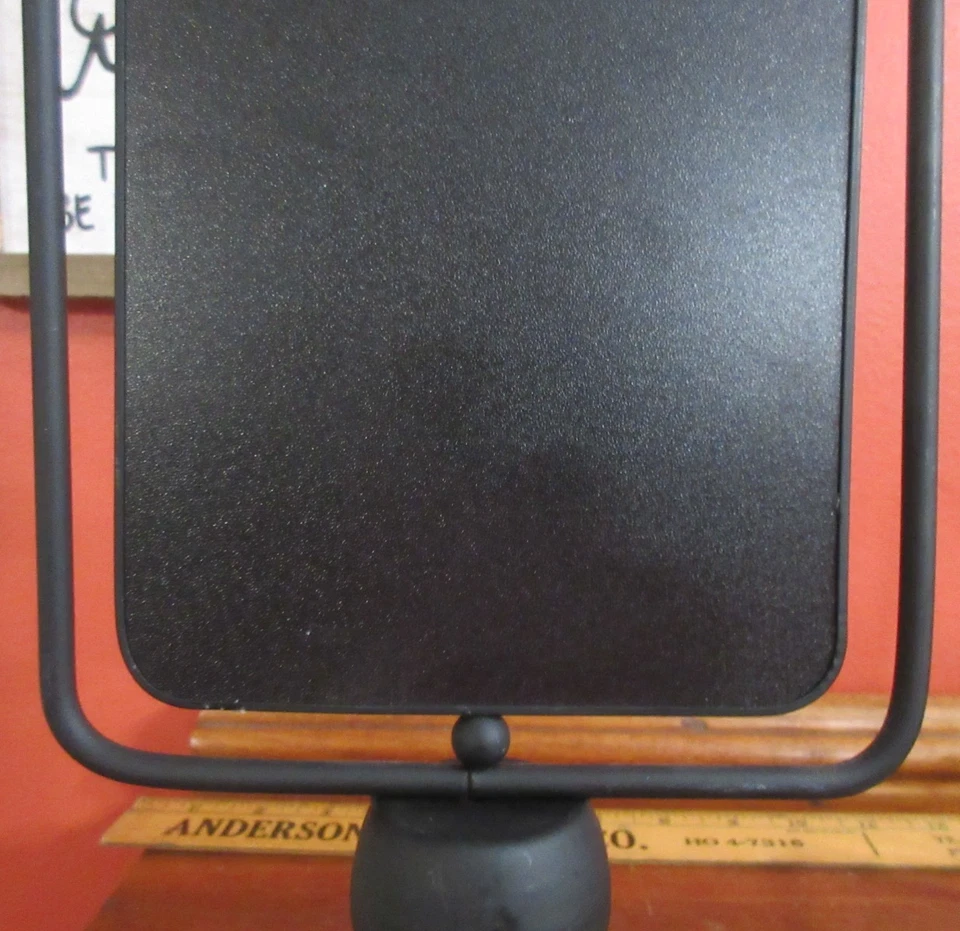 Black Metal ROTATING Swivel MENU Message CHALKBOARD 13.5" X 6.25" on STAND - Image 3 of 4