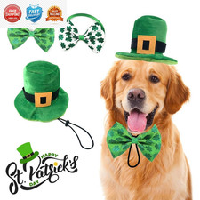 Vehomy Saint Patrick's Day Costume - Green Dog Top Hat  Shamrock Dog/Cat...