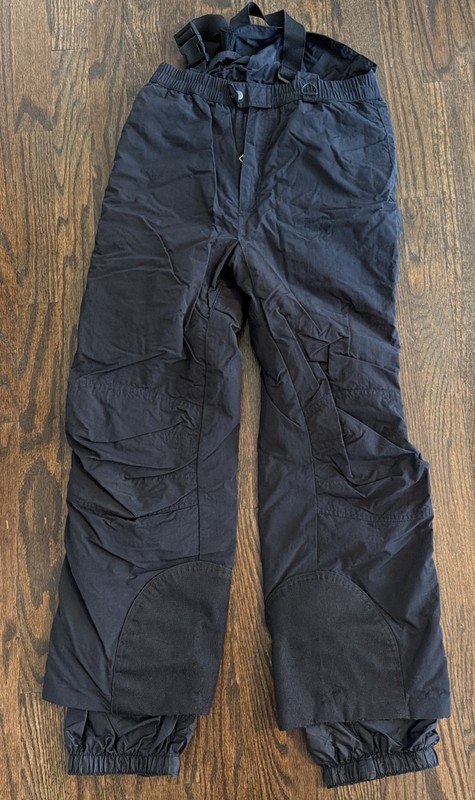 Obermeyer Youth Snow Pants Black Junior Size 14 Snowboarding Ski Suspenders