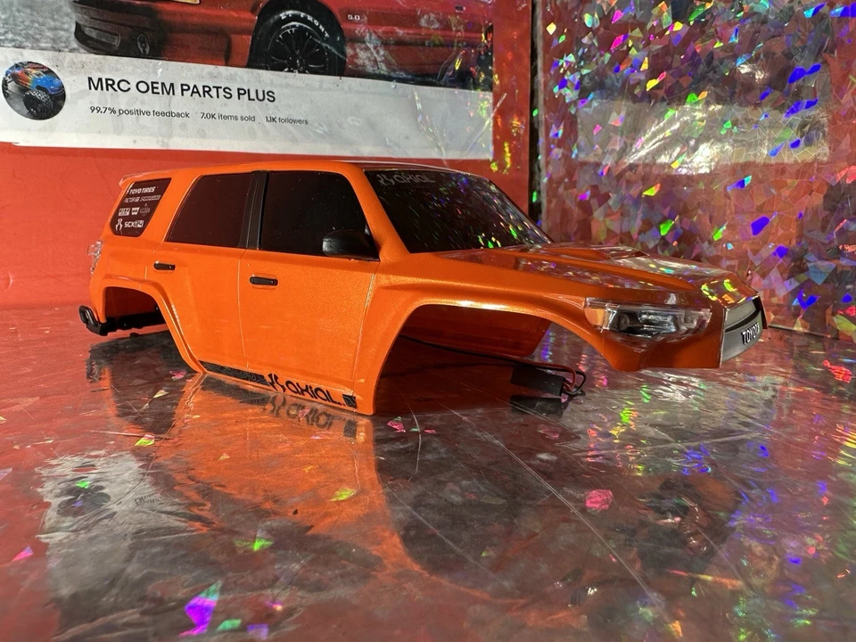 Pro-Line Axial SCX24 2024 Toyota 4Runner TRD Pro Hard Body Orange Complete W/led - Image 4 of 4