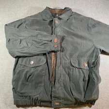 Rainforest Men Green Chore Barn Jacket Large Thermolite Utility Removable Liner