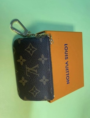 Louis Vuitton Key Pouch Pochette Cles Monogram Coin Purse Gold Hardware | KP002