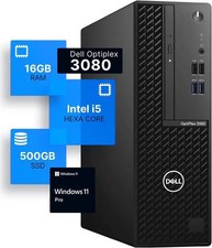 Dell Optiplex 3080 Desktop Intel i5-10500 3.2 16GB RAM 500GB SSD Solid State