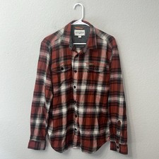 Field Stream Plaid Flannel Mens XL Red White Black Lumberjack 100 Cotton