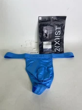 2xist Sexy Sliq Classic Thong Underwear Malibu Blue Mens Size L
