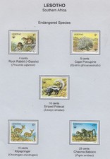 Lesotho / 1977/ #229-232 / WWF / Endangered Species / Set of 5 / MNH / 227-1