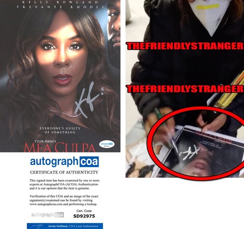 Kelly Rowland signed "MEA CULPA" 8x10 Photo EXACT PROOF Destiny's Child ACOA COA